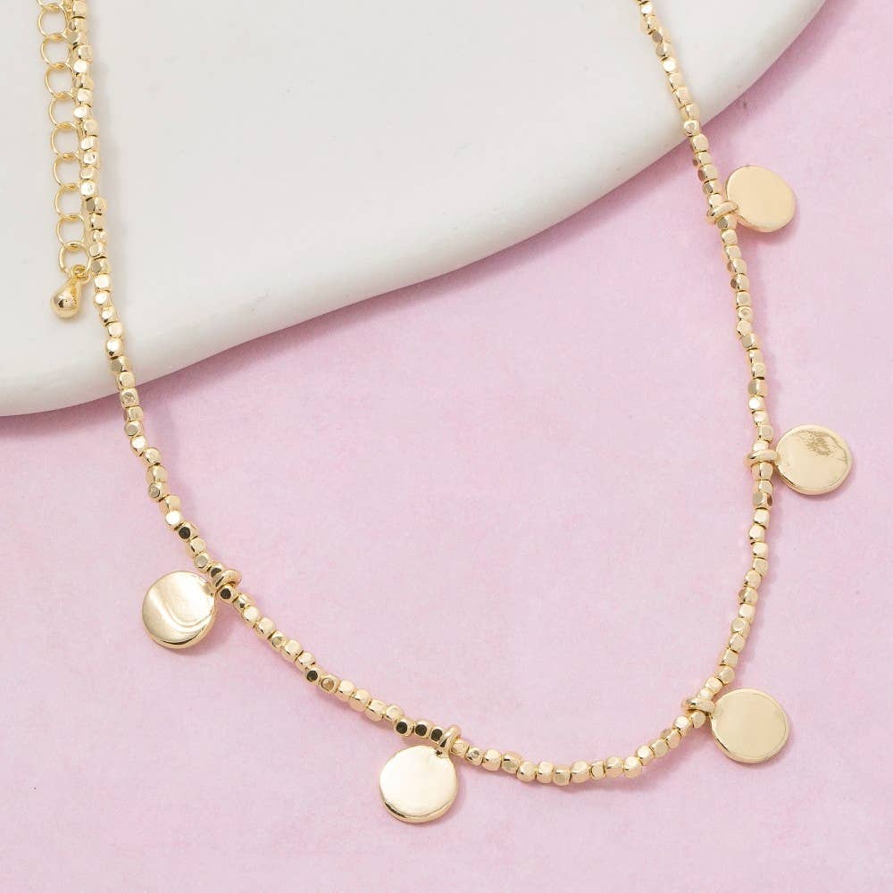 Beaded Coin Necklace