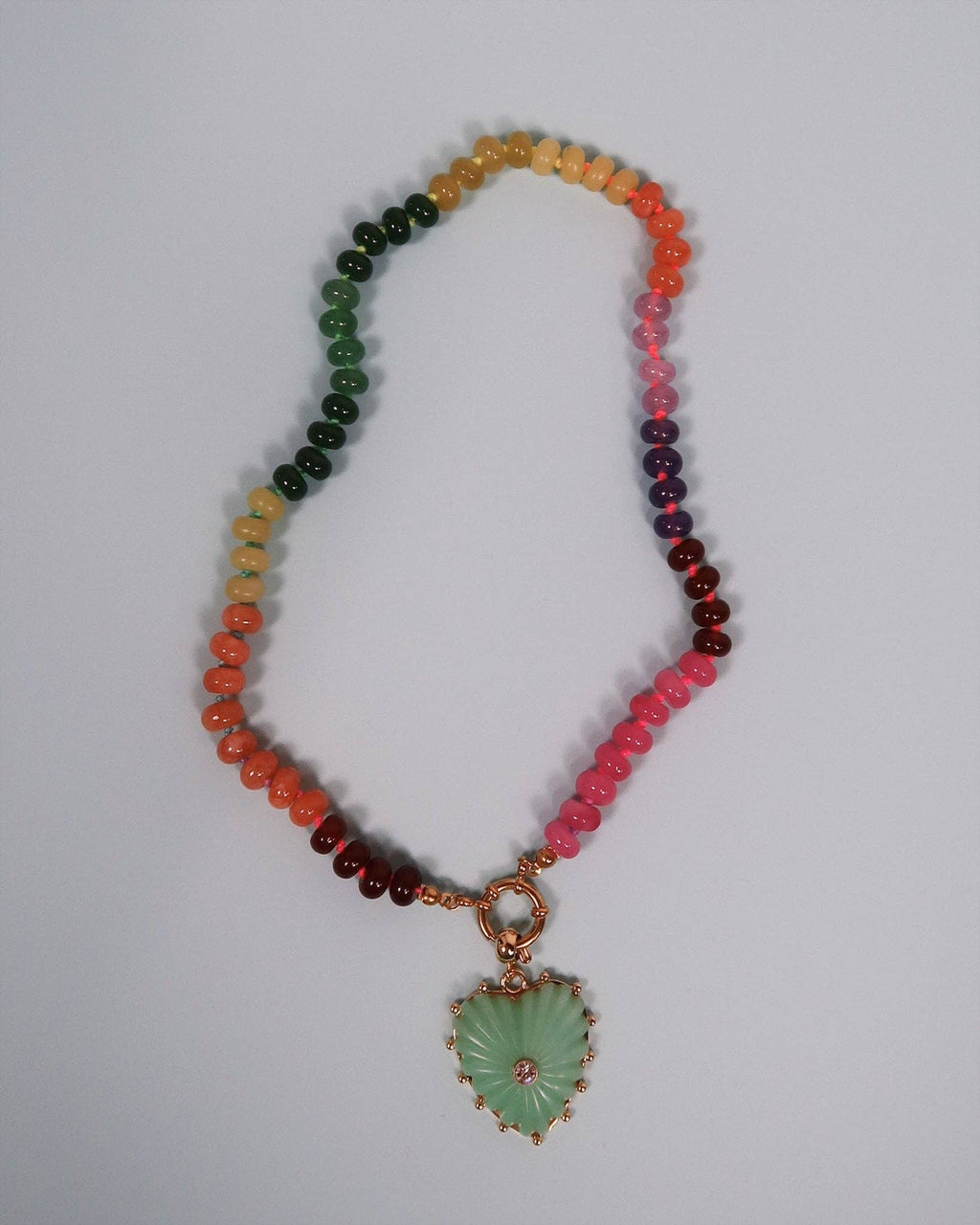 Haddie Heart Necklace : Jade