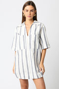 Jules Striped  Shirt Dress