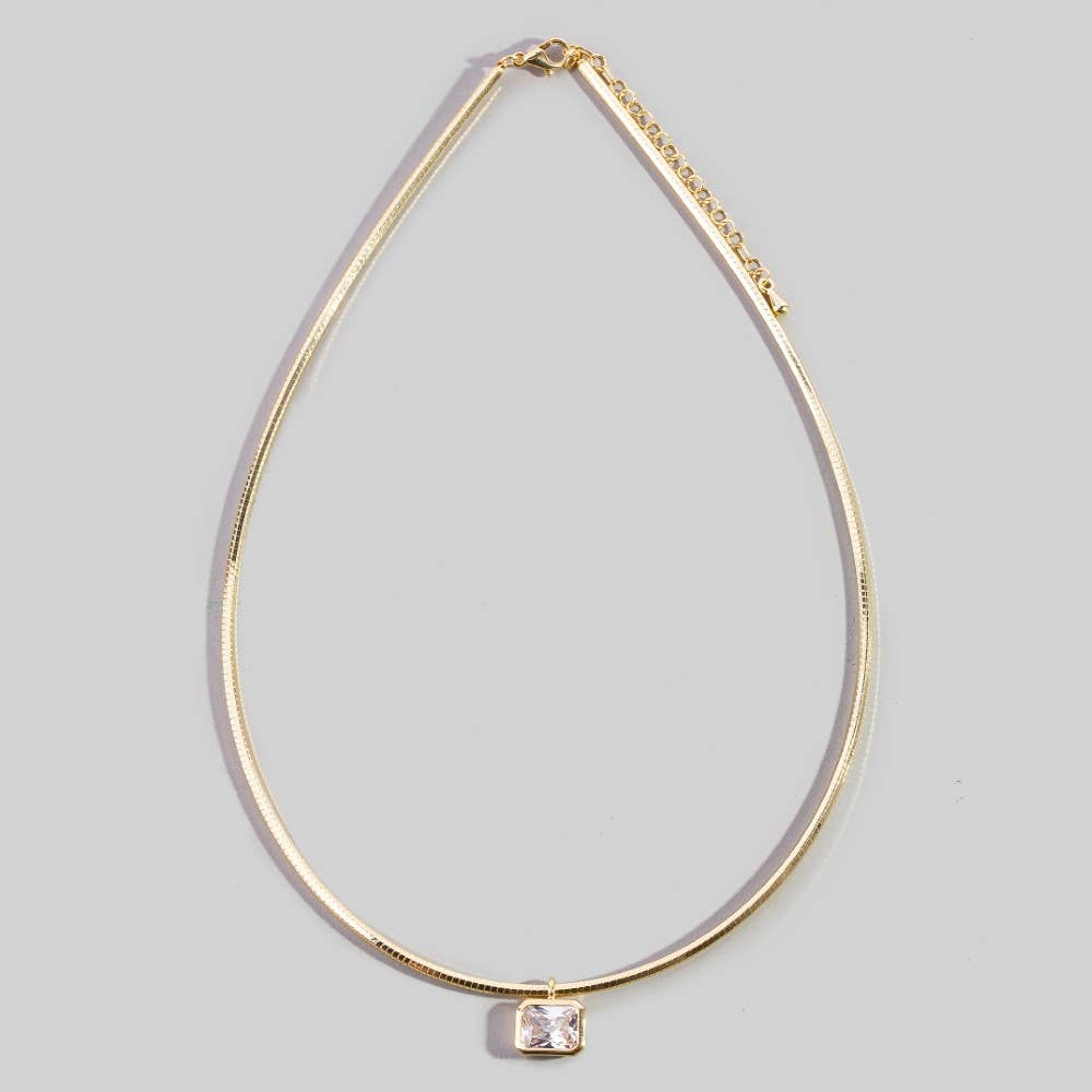 Baguette Pendant Necklace