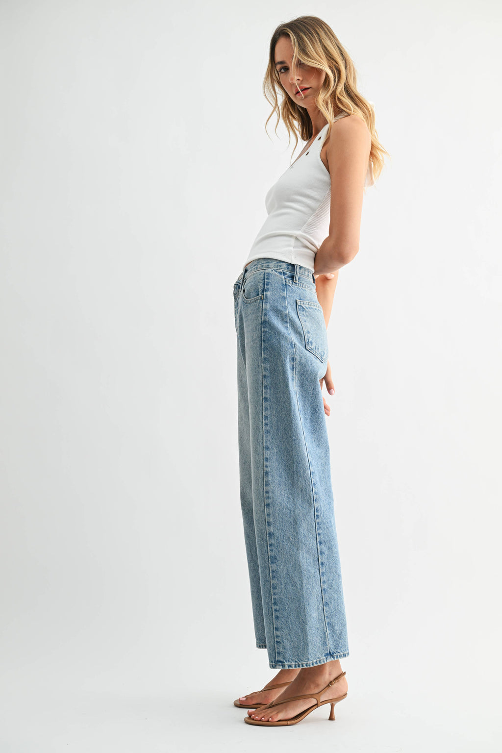 Lindsey Twist Seam Barrel Jean