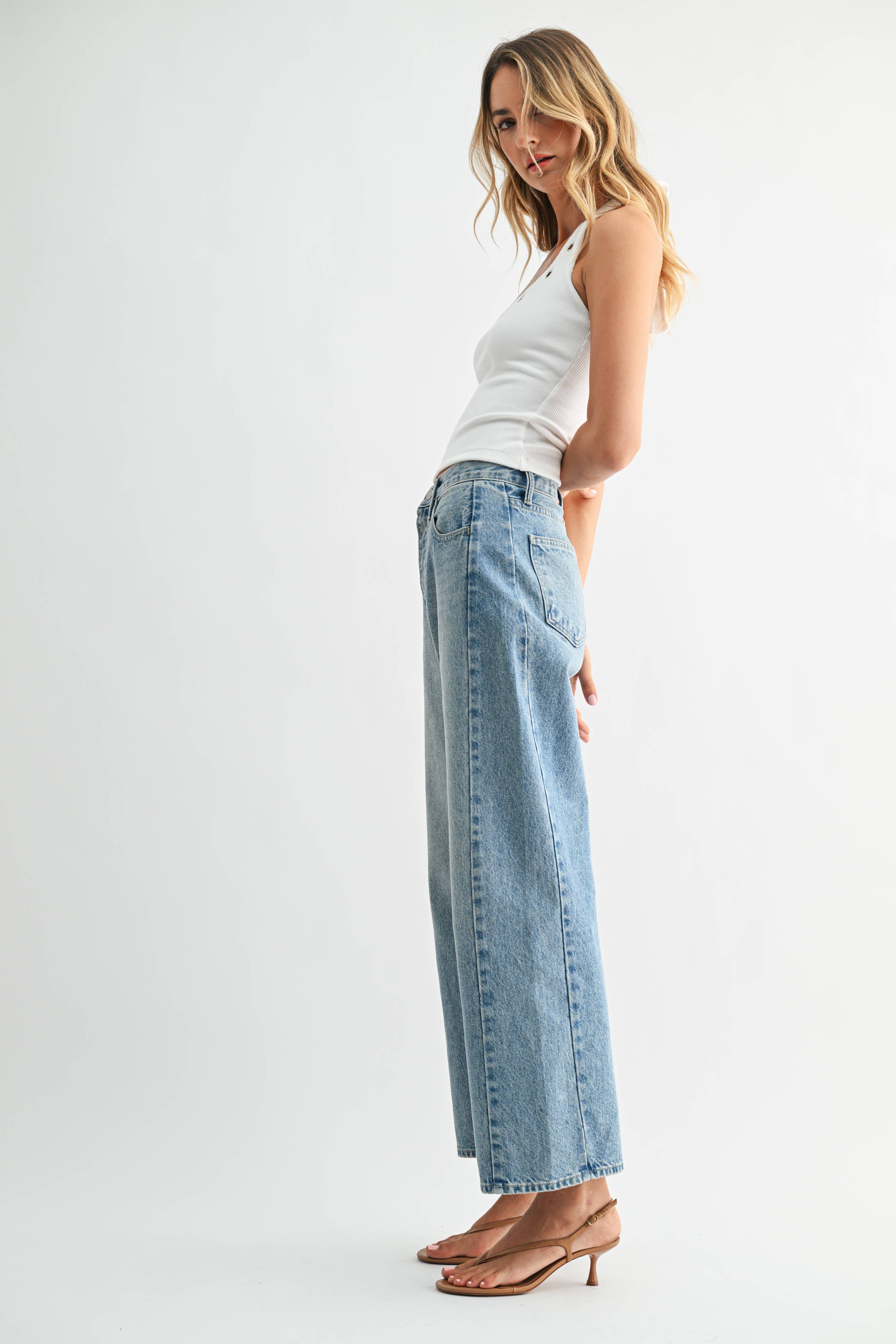 Lindsey Twist Seam Barrel Jean