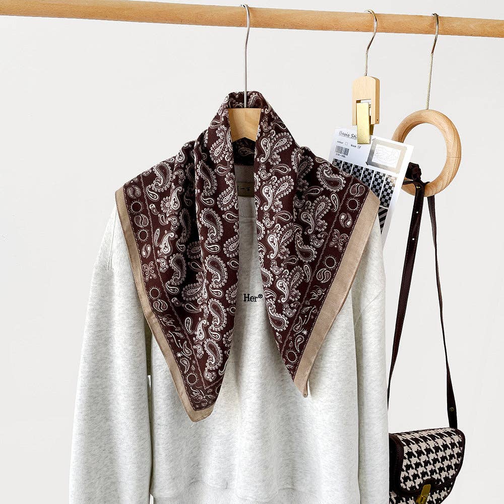 Printed Square Bandana Scarf